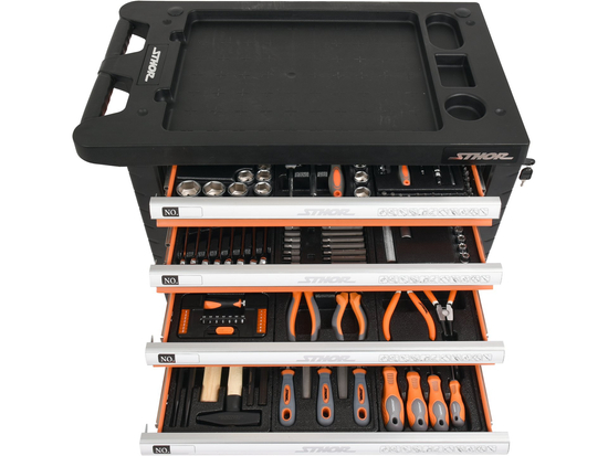 ARMOIRE DE SERVICE AVEC OUTILS 6 TIROIRS 302 ÉLÉMENTS