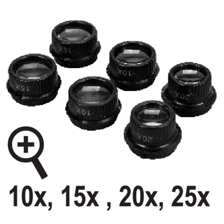 AMPLIAÇÕES COM ILUMINAÇÃO E AMPLIAÇÃO DO SUPORTE DE CABEÇA X10, X15, X20, X25