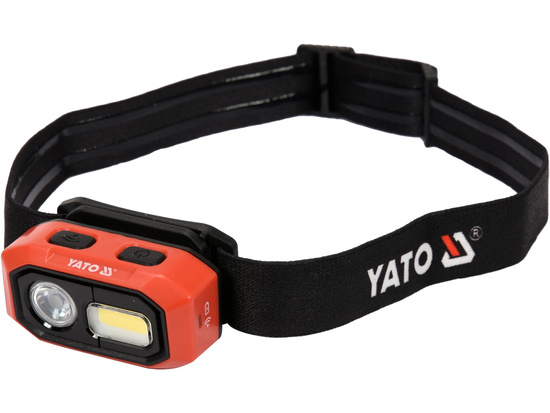 LATARKA CZOŁOWA 480LM AKU, CZUJNIK RUCHU, LI-ION 3,7V 1400MAH, IP54, PŁYNNA REGULACJA ŚWIATŁA