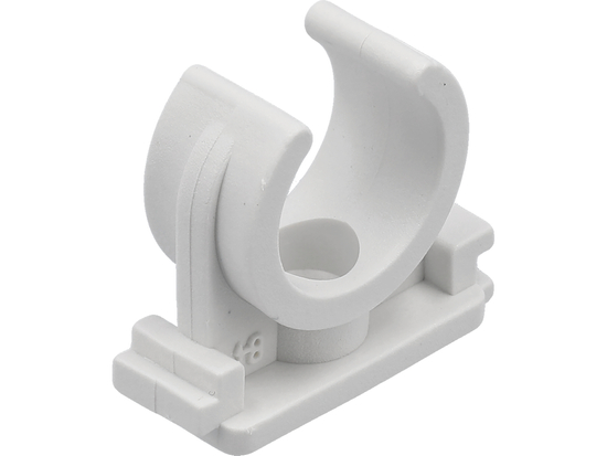 SOPORTES, MONTAJE, CLIPS DE INSTALADOR, ABIERTOS PARA TUBOS DE 18MM, 4 UNIDADES.