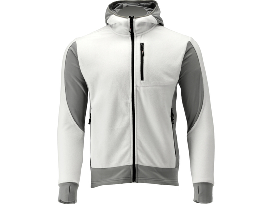 FELPA SARNA BIANCA CON CAPPUCCIO TAGLIA. 2XL