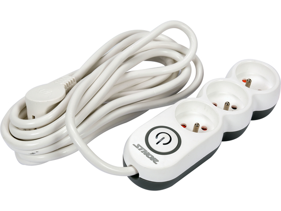 CABLE ALARGADOR REGLETA 3 TOMAS CON INTERRUPTOR DE PUESTA A TIERRA 5M 1.5MM2