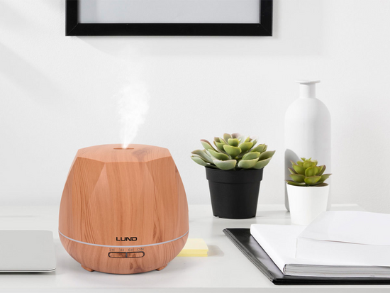 AROMA DIFFUSER 500ML, LIGHT WOOD, W/ REMOTE