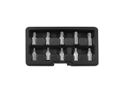PAŽEIDŽIŲ VIDINIŲ VARŽTŲ RINKINYS HEX, TORX, SPLINE, KOMPLEKTAS YRA 10 ELEMENTŲ