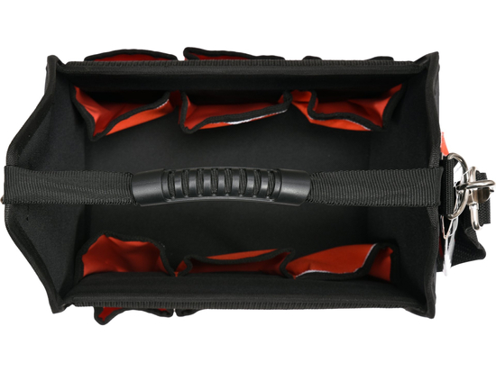 CONTENITORE ATTREZZI APERTO 12'' CON MANIGLIA A NASTRO, 16 TASCHE