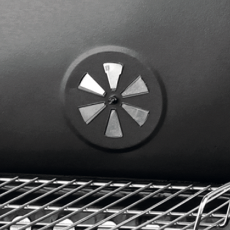 PARRILLA DE CARBÓN CON TAPA, REJILLA 45X40CM