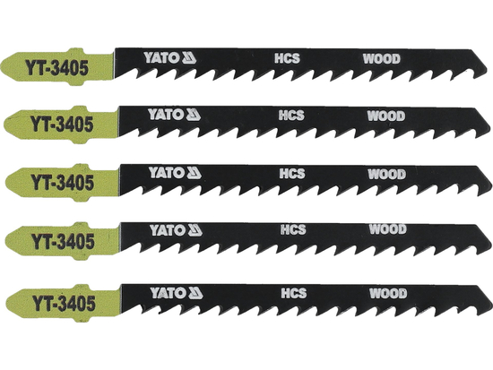 LAME DE SCIE SAUTEUSE TYPE T, 6 TPI, POUR BOIS, 5 PCS