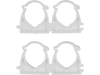 SUPPORTS, ASSEMBLAGE, CLIPS D'INSTALLATION, FERMÉS POUR TUYAUX ET CÂBLES 25MM, 4 PCS.