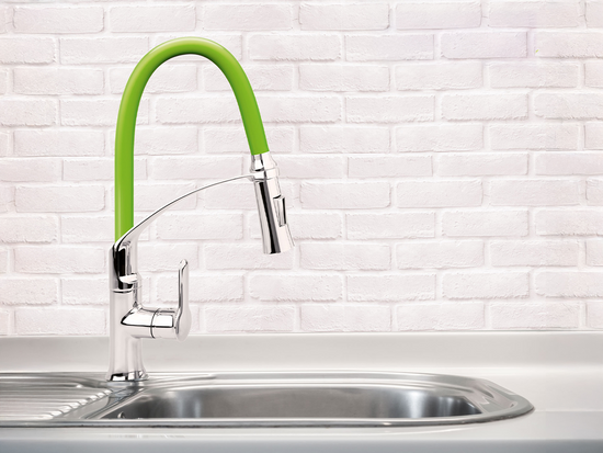 RUBINETTO PER LAVABO CON BOCCA FLESSIBILE FLEXIBLE 2-GREEN