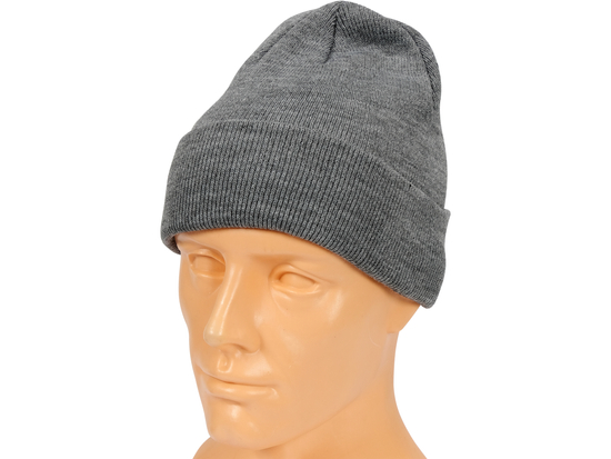 GORRO DE INVIERNO ENROLLADO, GRIS