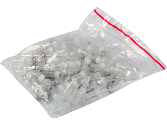 TERMORESTRINGENTI TRASPARENTI IMPERMEABILI CON STAGNO PER FILO 0,25-0,34MM2 IN CONFEZIONE DA 100