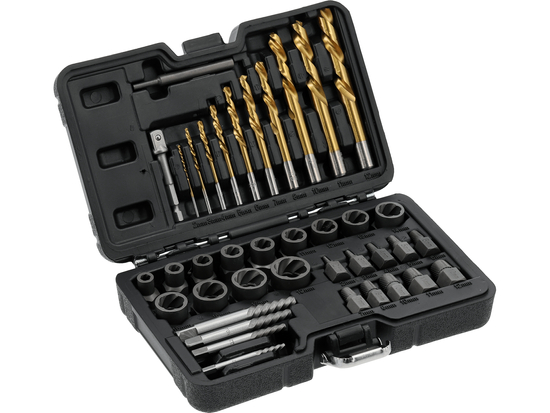 DAMAGED/ROUNDED BOLT NUT STUD SCREW REMOVER/EXTRACTOR SET 40PCS