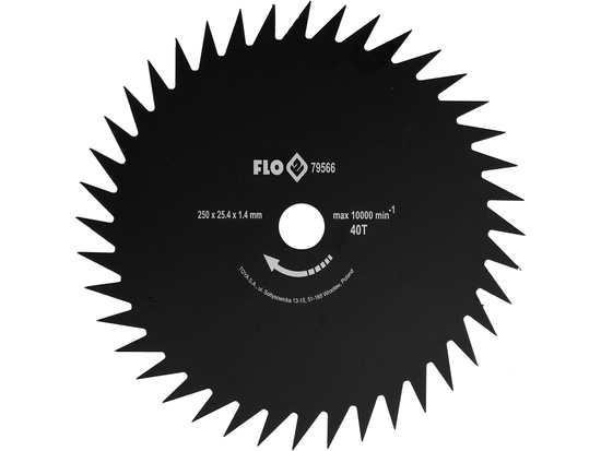 DISCO DE CORTE COM DENTES OBLÍQUOS PARA SCRUTTER 250MM / 25,4MM