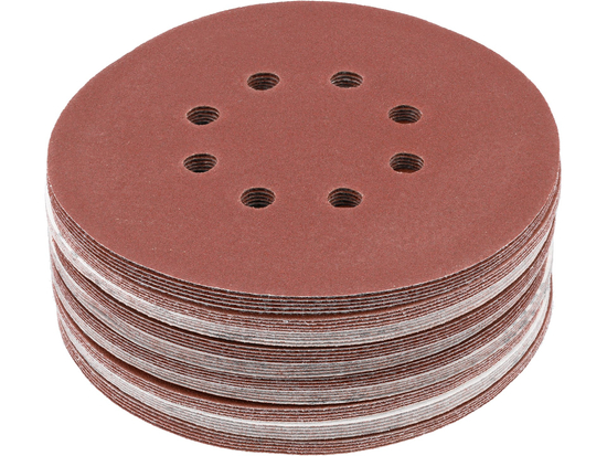 DISCO ABRASIVO VELCRO, 8 AGUJEROS, P150 150 MM / 50 UDS.