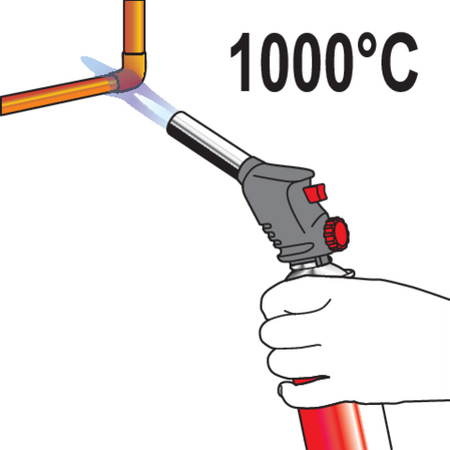 BRUCIATORE A GAS PER SALDATURA 360 CON PIEZO