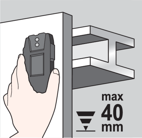 DETECTOR PARA PERFIS METÁLICOS E FIOS VIVOS 2 EM 1