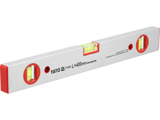 ALUMINIUM LEVEL, 3 VIALS 400 MM