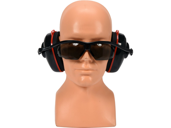 COMBINED EYES AND EARS PROTECTION MUFFS GREY