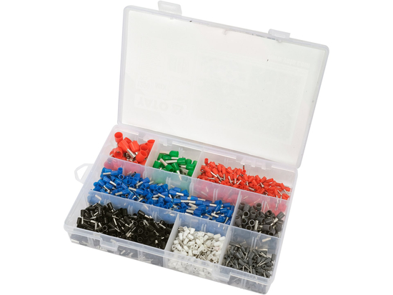 INSULATED CRIMP BOOTLACE FERRULES SET 1200PCS