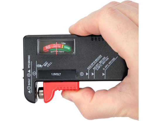 TESTER BATTERIE 1,5V E 9V TUTTI I TIPI