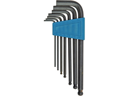 CLÉS HEXAGONALES /HEX/ 2,5-10 MM, BILLES, JEU DE 7 PCS.