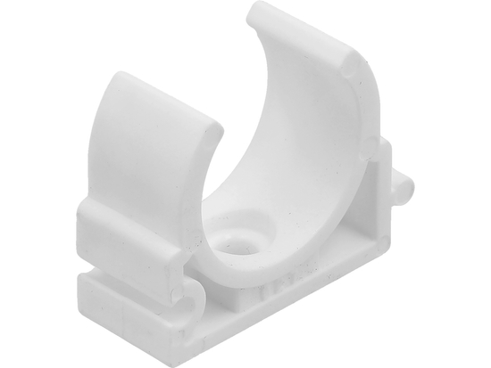 SOPORTES, MONTAJE, CLIPS DE INSTALADOR, ABIERTOS PARA TUBOS DE 28MM, 4 UNIDADES.