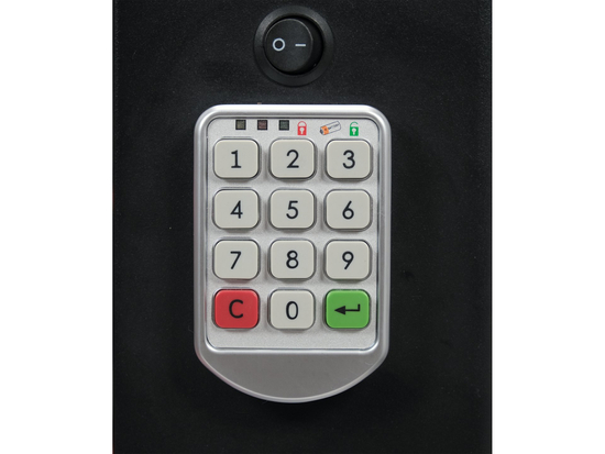 ARMÁRIO DE SERVIÇO 7 GAVETAS, FECHADURA COMBINADA, LOGOTIPO LED