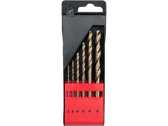 CO-HSS TWIST DRILL BIT SET 6 PCS 2-8MM