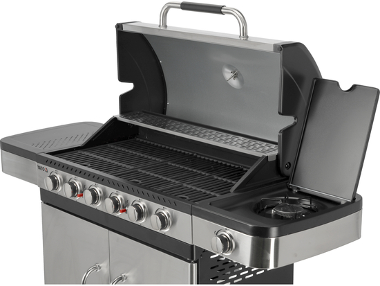 ZUSHI 6+1 GÁZGRILL ROZSDAMENTES ACÉL 20,2 KW