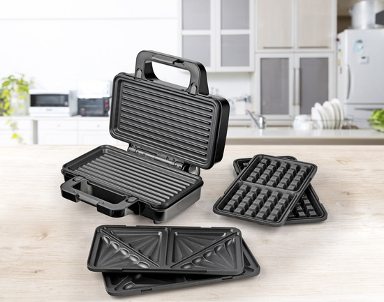 ΤΟΣΤ 900W 3IN1 XXL, ΠΙΑΤΕΣ ΓΚΡΙΛ, ΓΙΑ ΓΕΥΣΙΜΟ ΚΑΙ ΒΑΦΛΕΣ