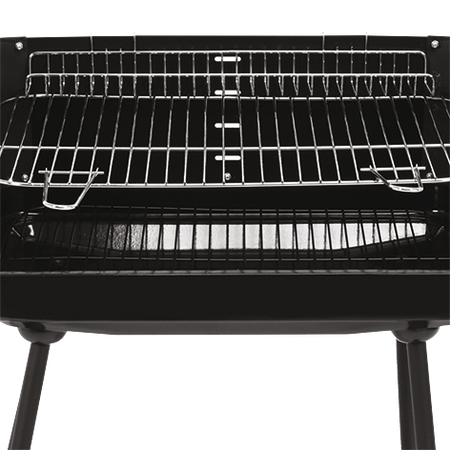 CHARCOAL GRILL WITH SHELVES GRID 53*33CM