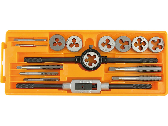 TARAUDS ET FILIERES M3-M12, 16 PIÈCES.