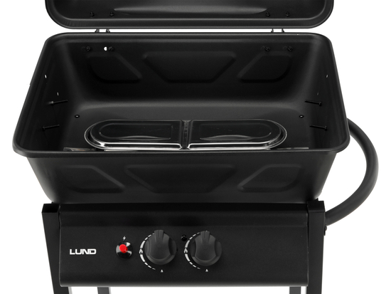 BAVEN GÁZ GRILL, 2 ÉGŐS 5,5KW, FEKETE