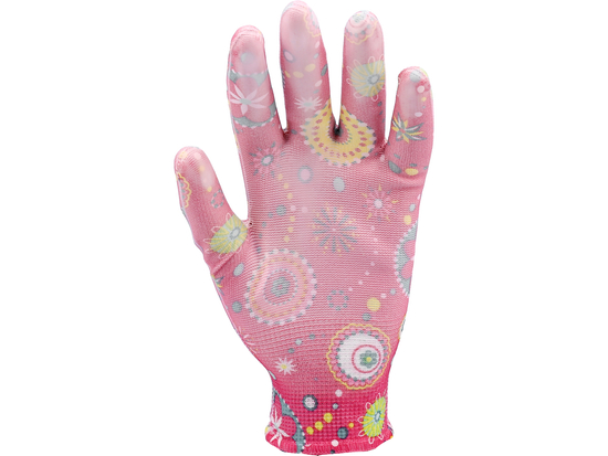 GANTS DE JARDINAGE DE FLEURS - ROSE FONCÉ