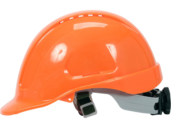 KASK OCHRONNY POMARAŃCZOWY WYSOKI KOMFORT SZYBKA REGULACJA ABS