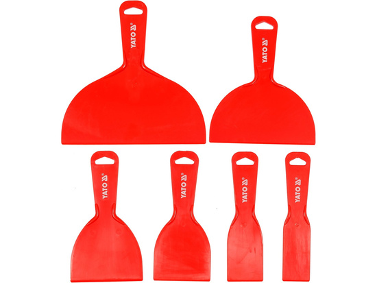 GRATTOIRS, SPATULES EN PLASTIQUE, JEU DE 6 PCS.