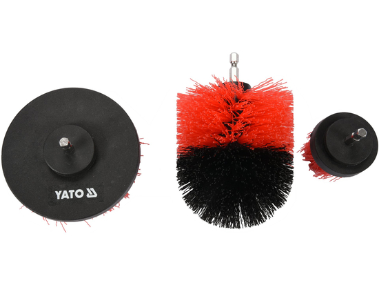 JEU DE 3 BROSSES HEXAGONALES POUR PERCEUSE