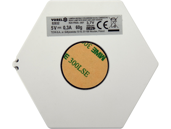 SMD LED ÉJSZAKAI LÁMPA 50LM MOZGÁS- ÉS SZÜKSÉGES ÉRZÉKELŐ, AKKUMULÁTOR