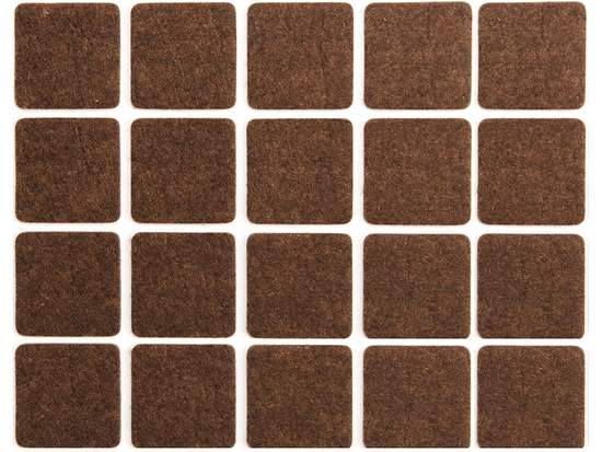 TAMPONI IN FELTRO 20X20 MM MARRONE