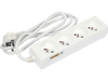 ELEKTRICKÝ PRODLUŽOVACÍ KABEL, BÍLÝ, 4 ZÁSUVKY S UZEMNĚNÍM, 1,5 M