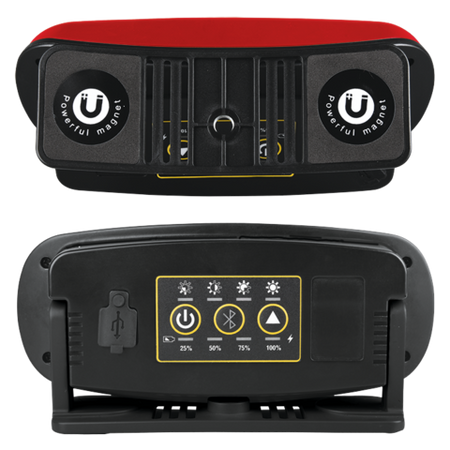 VUELO PORTÁTIL CON ALTAVOZ 2X15W, 2000LM, LI-ION 3.7V 4400MAH, IP44, POWERBANK