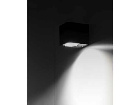 APPLIQUE D'EXTÉRIEUR ALUMINIUM NOIR 1XGU10 DEMI-MUR
