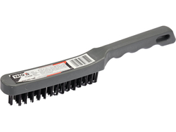 STEEL WIRE BRUSH, PLASTIC 4 ROWS