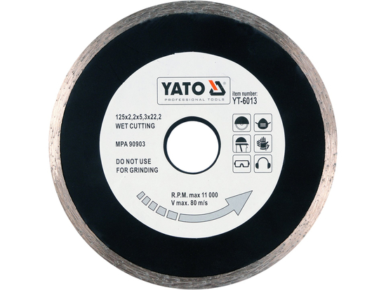 DISQUE DIAMANT, SEGMENT CONTINU, 125 MM