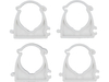 SUPPORTS, ASSEMBLAGE, CLIPS D'INSTALLATION, FERMÉS POUR TUYAUX ET CÂBLES 25MM, 4 PCS.