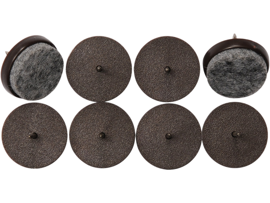 ARRUELAS DE PLÁSTICO E FELTRO PARA PREGO 30MM 8 UNIDADES.