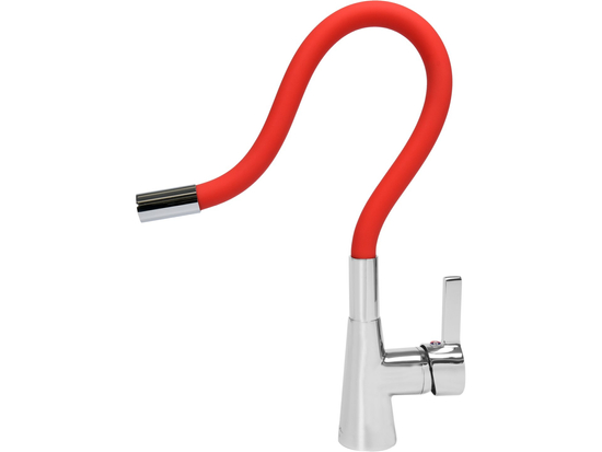 BATERIA ZLEWOZMYWAKOWA Z ELASTYCZNĄ WYLEWKĄ- 'FLEXIBLE' RED