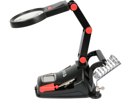 TERZA MANO CON DOPPIA LUCE LED INGRANDENTE