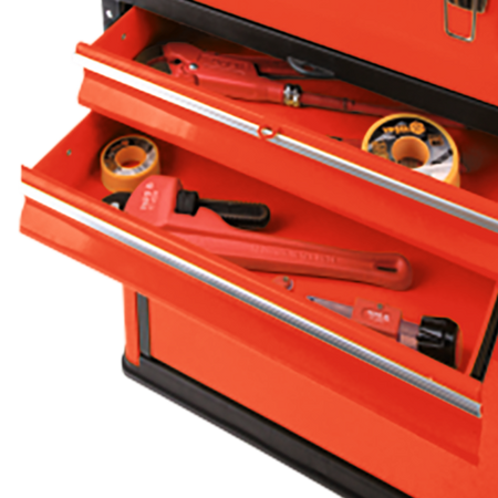 TOOL TROLLEY WITH 3 PARTS WITH TOOLS