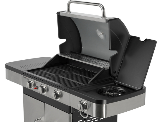 PARRILLA DE GAS ZUSHI 3+1, ACERO INOXIDABLE 11,2KW